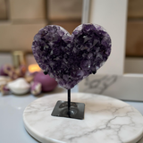 Amethyst Heart On Metal Stand (2.65kg)