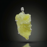 Yellow Brucite Pendant Sterling Silver