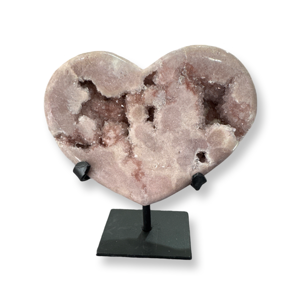 Pink Amethyst Heart On Stand (.60kg)