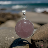 Rose Quartz Pendant Sterling Silver