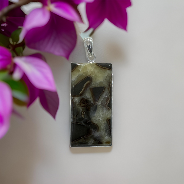 Septarian Pendant Sterling Silver