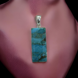 Boulder Turquoise Pendant Sterling Silver