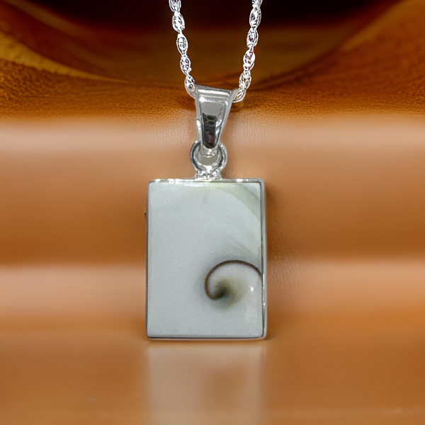 Shiva Shell Eye Pendant Sterling Silver