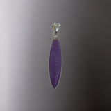 Purple Jade Pendant Sterling Silver