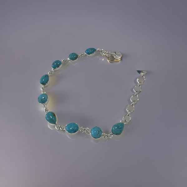 Mexican Turquoise Bracelet Sterling Silver