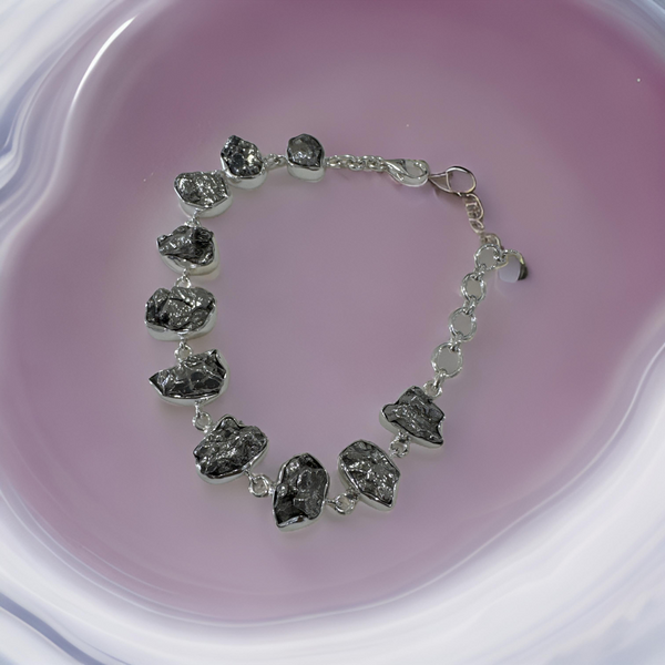 Meteorite Bracelet Sterling Silver