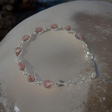 Rhodochrosite Bracelet Sterling Silver