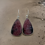 Rhodonite Earring Sterling Silver