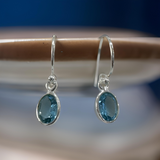 Blue Topaz Earring Sterling Silver