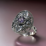 Amethyst Ring Size 9 Sterling Silver