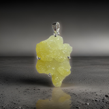 Yellow Brucite Pendant Sterling Silver