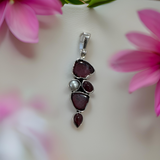 Garnet Pendant Sterling Silver