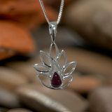 Watermelon Tourmaline Pendant Sterling Silver