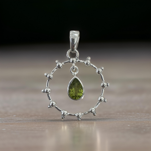 Peridot Pendant Sterling Silver