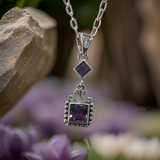 Amethyst Pendant Sterling Silver