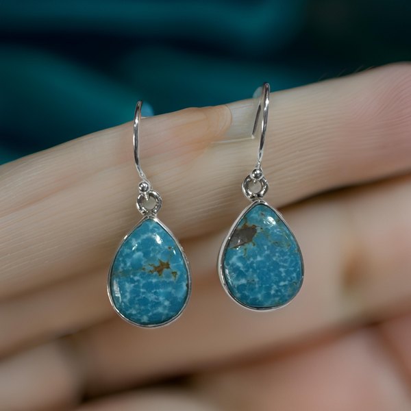 Sterling Silver Mexican Turquoise Earrings