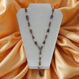 Agate And Cultured Pearl Lariat Necklace (19F84)