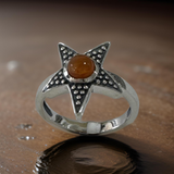 Carnelian Ring Size 8 Sterling Silver