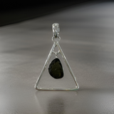 Moldavite Pendant Sterling Silver