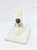 Sterling Silver Watermelon Tourmaline Rings Size 10