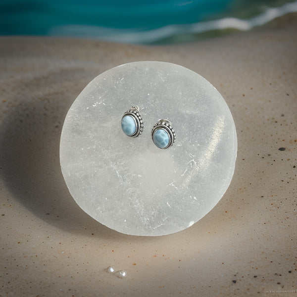 Larimar Stud Sterling Silver