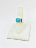 Turquoise Size - 9 Rings Sterling Silver