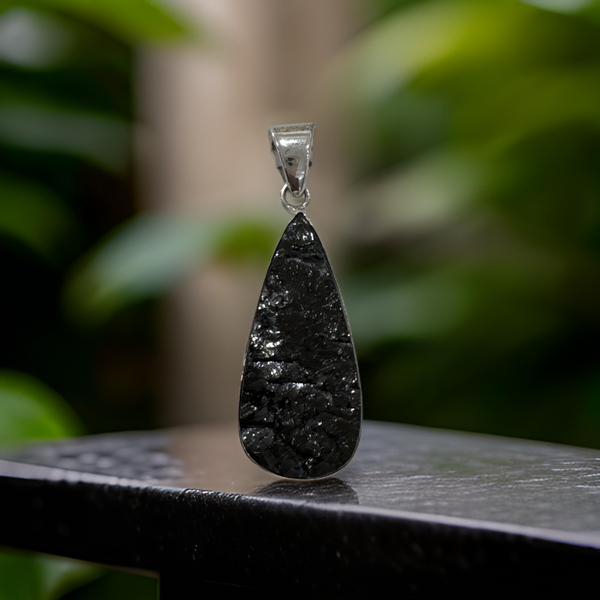 Sterling Silver Shungite Pendant