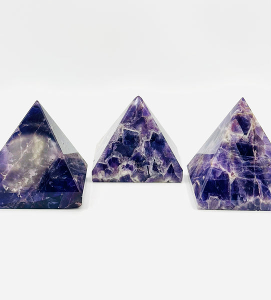 Chevron Amethyst Pyramids