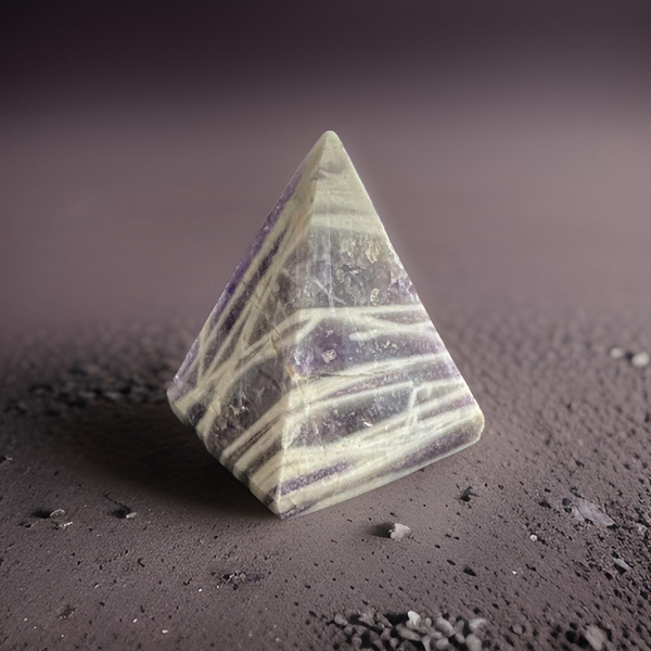 Chevron Amethyst Pyramid Large