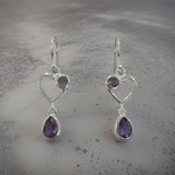 Sterling Silver Amethyst Earring