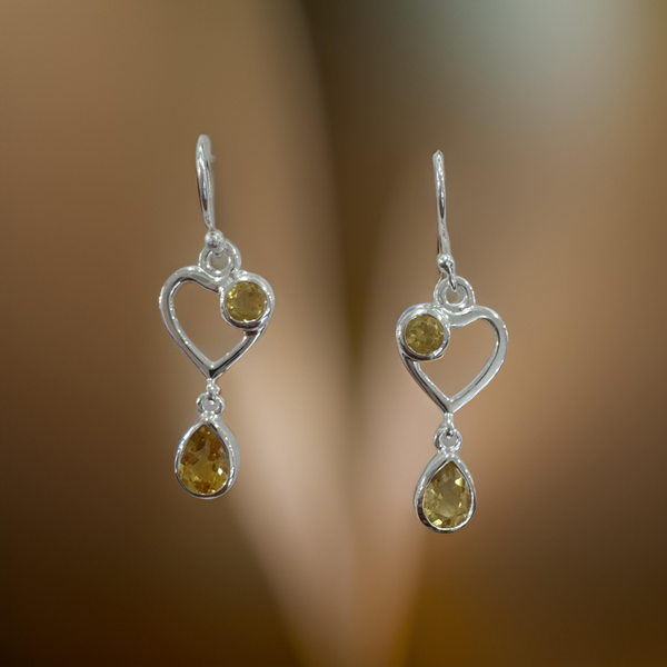 Sterling Silver Citrine Earring