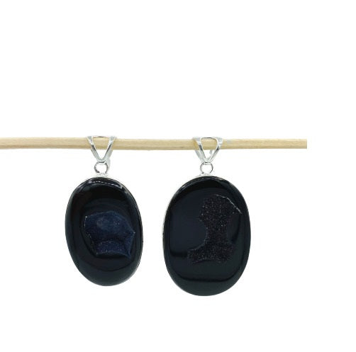 Black Onyx Druzy Pendants