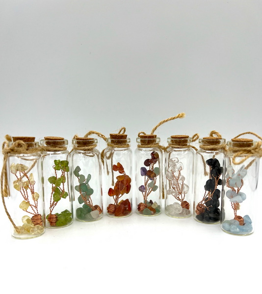 Gemstone Tree in Glass