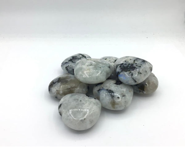 Rainbow Moonstone Hearts