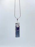 Kyanite With Amethyst (Silver Cap) Pendants