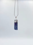 Kyanite With Amethyst (Silver Cap) Pendants