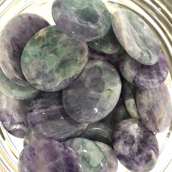 Rainbow Fluorite Worry Stone