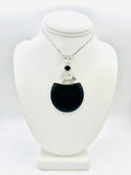 Black Onyx Pendant With Moonstone