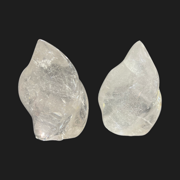 Clear Quartz Flame Shape