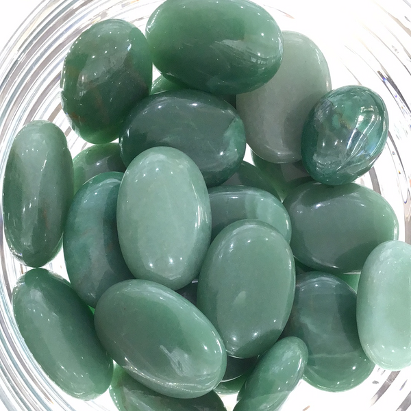 Green Aventurine Pillow/Palm Stone