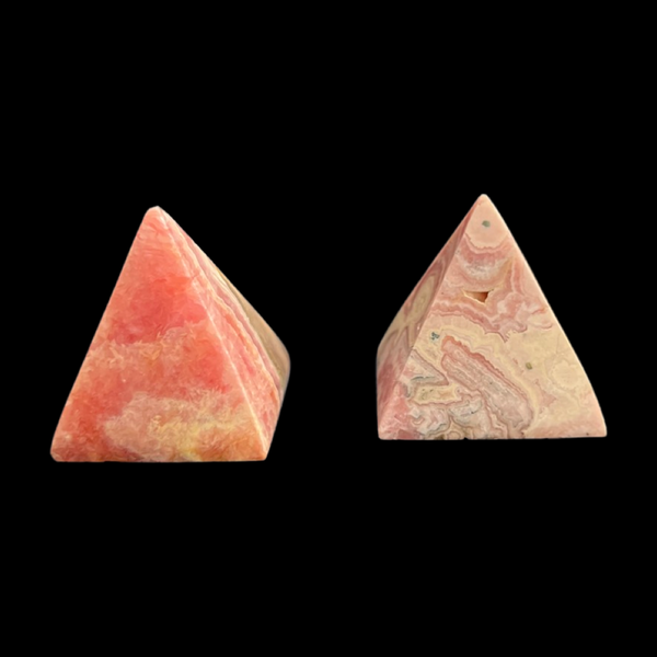 Rhodochrosite Pyramids