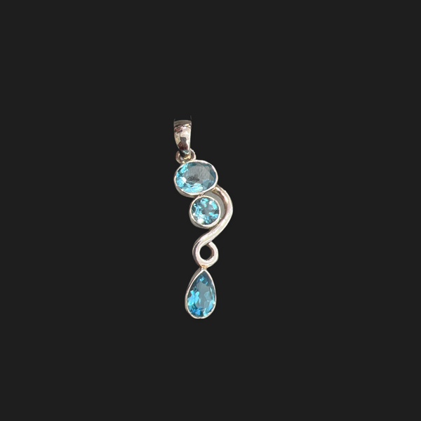 Designer Blue Topaz Pendant