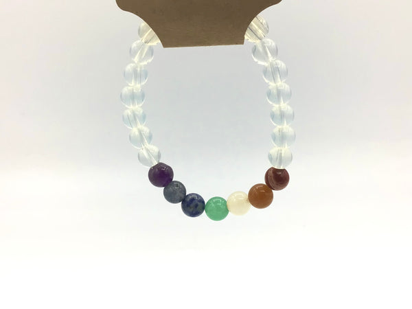 Opalite Seven Chakra Beaded Bracelets