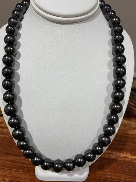 Shungite Bead Strand 10 mm