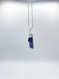 Kyanite With Amethyst (Silver Cap) Pendants