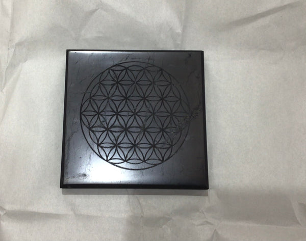 Shungite Tile Square Flower Of Life