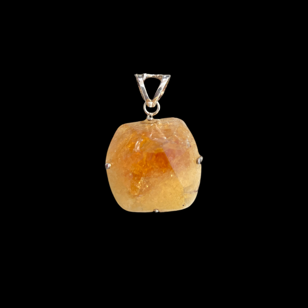 Sterling Silver Citrine Point Pendants