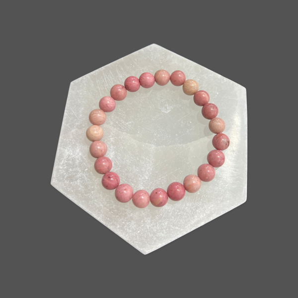 Rhodochrosite Beaded Bracelets