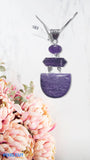 Charoite Pendant With Amethyst