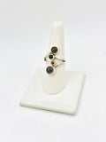 Watermelon tourmaline Size - 9 Rings Sterling Silver